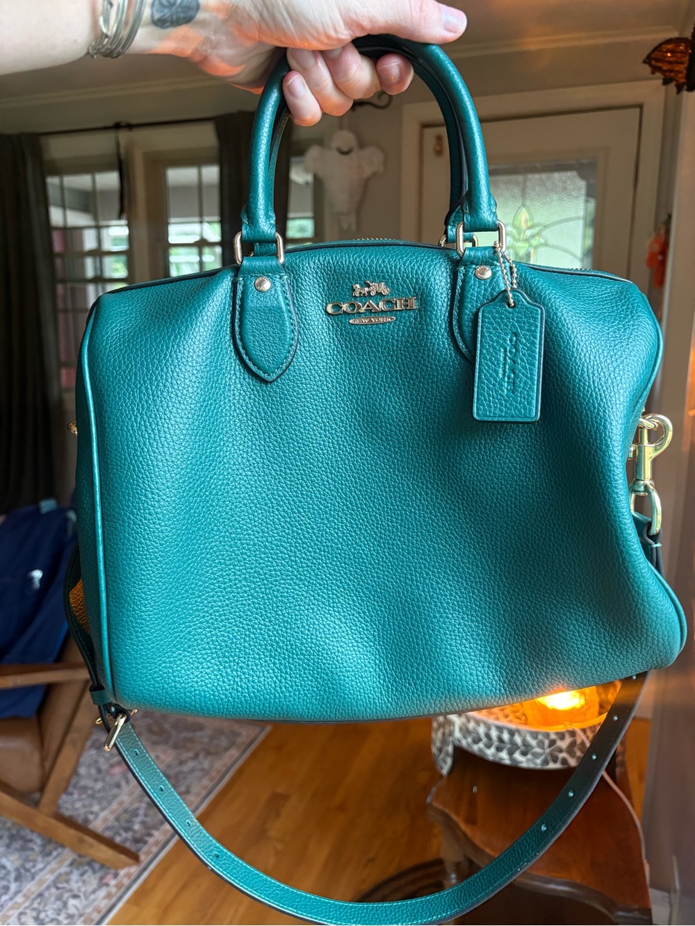 COACH Rowan Emerald Green Large - Picture 8 of 15